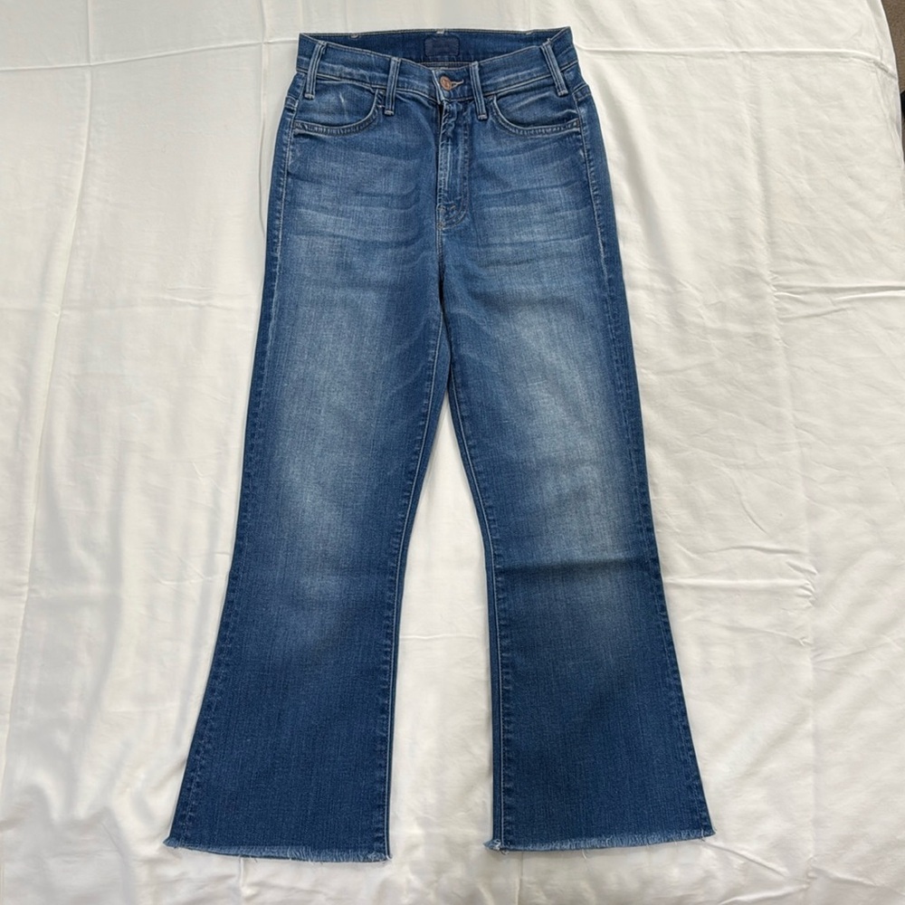 Mother The Hustler Ankle Fray Jeans, size 24